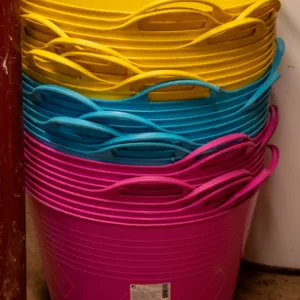 Spüleimer rund (gelb, magenta & blau)